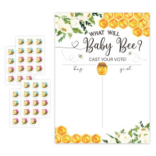 Baby Shower Supplies Gender Reveals Game Kits Stylish Poster
