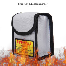 Fireproof Explosionproof Battery Safe Bag 115x100x75mm Heat Resistant Lipo Sack