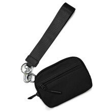Fermeture à glissière sécurisée Portefeuille en nylon-Noir