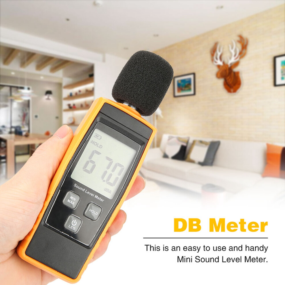 Rz1359 Digital Lcd Sound Level Meter 130Dba Noise Tester Compact Lightweight 4641362681443