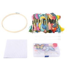 100Pcs DIY Colorful Embroidery Thread Set with Needle & Tools, Storage Box