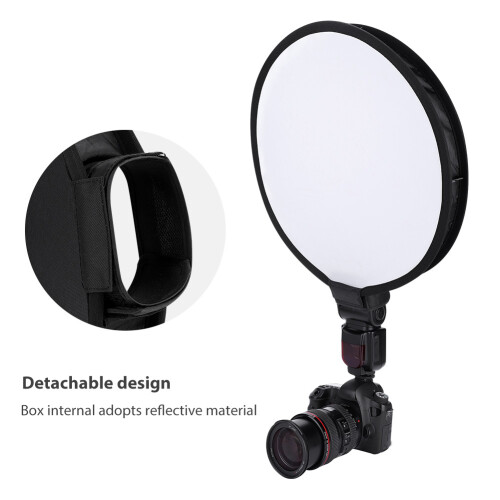 40cm Portable Softbox Diffuser for External Speedlite Lighting