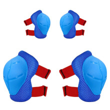 (blue red) 6PCS/SET Knee Pads For Kids Kneepads And Elbow Pads Toddler Protective Gear Knee Pads