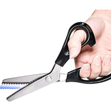 Decorative Triangle Pinking Shears, Stainless Steel Blades With Ergonomic Grip For Professional Sewing And Crafting Projects