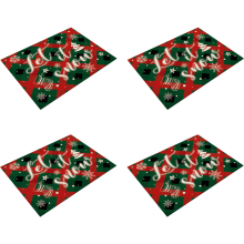 Elegant vormgegeven placemats met kerstthema, hittebestendige tafelbescherming voor eetkamer en feestjes, gemakkelijk te onderhouden voor keuken en