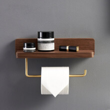 Porta rotolo di carta assorbente dal design moderno ed elegante, in legno massello di faggio con tecnologia impermeabile per ambienti umidi.