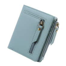 RFID's veilige mini-portemonnee met kliksluiting, compact-Blauw