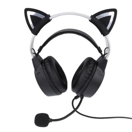 Schwarzes Gaming-Headset mit 2