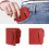 RFID's veilige mini-portemonnee met kliksluiting, compact-Blauw 3
