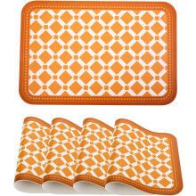 Cork Placemats Alternative, Retro Style Artificial Leather Placemats for Vintage Look Dining Table Decor, Heat Resistant up to 275F (135C), Waterpro