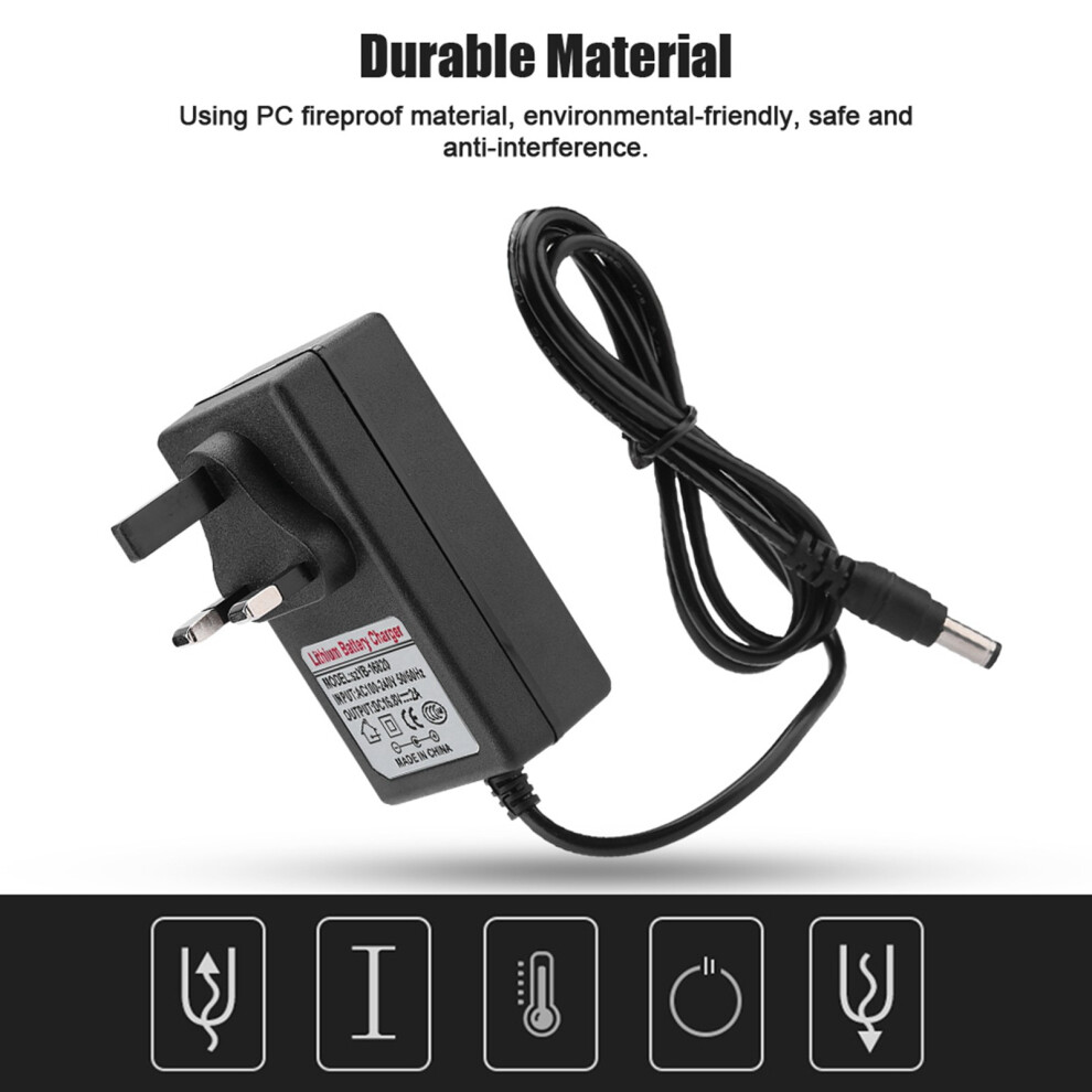 Dc 16.8V 2A Lithium Battery Charger, Safe, Compact, Durable Black 4631362686319