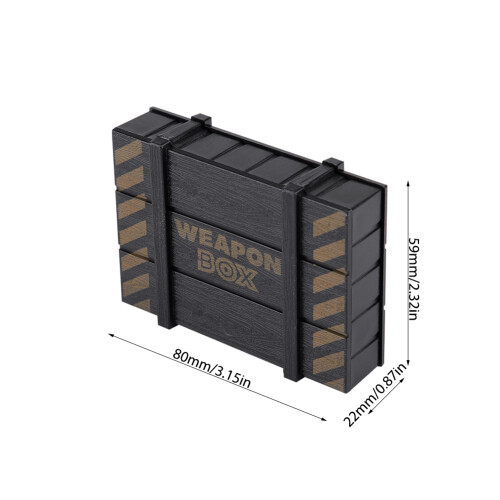 RC Crawler Accessories Plastic Weapon Box 15.2cm x 10.4cm x 4.5cm Grey 2
