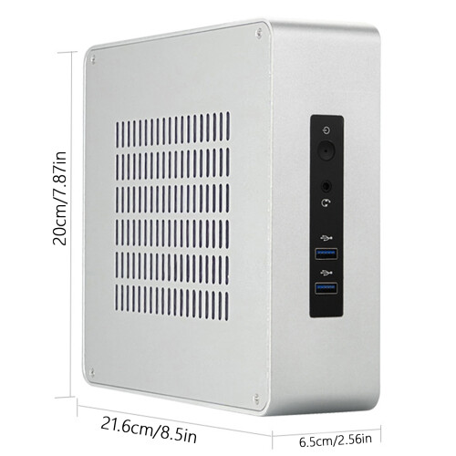 Boîtier de contrôle industriel TA65 mini-itx HTPC,-Argent 2