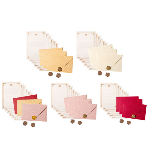 Ensemble de papeterie en papier Vintage, 6 feuilles de-rose1 1