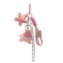 Braided Rope Keychain Bag Decorations Charms Car Keyring-Pink