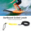 Yellow Coiled Surfboard Leash for Paddleboard & Surfing - 61cm 15