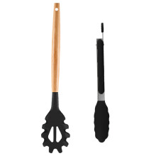 Silikon köksredskap, Non-stick skydd i trä, Lätt att rengöra livsmedelsgodkänd silikon, Värmebeständig, Ergonomisk design, Omfattande redskap