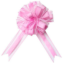 Manualidades Decorativas, Lazos de Cinta Rosa Antiarrugas para Regalos de Baby Shower, Decoración de Autos, Envolturas de Globos, Lazo Grande de