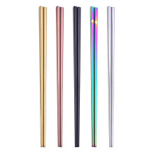 Hashis de aço inoxidável, hashis de metal leves para uma experiência gastronômica confortável.