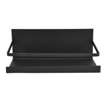 Kühlschrankablage, magnetisches Gewürzregal mit schwarz mattierter Oberfläche für eine elegante Küchenorganisation, einfach ohne Bohren