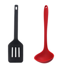 Cucharón de silicona para sopa, colores vibrantes, resistente al calor hasta 450 F, superficie antiadherente para proteger sus valiosos utensilios