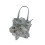 Stylish 3D Flower Evening Bag Petal Design Handbag-Silver 1