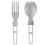 Titanium Folding Spork Fork Camping Cutlery 8.8cm Silver Lightweight 1