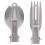 Titanium Folding Spork Fork Camping Cutlery 8.8cm Silver Lightweight 7