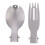 Titanium Folding Spork Fork Camping Cutlery 8.8cm Silver Lightweight 2
