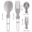 Titanium Folding Spork Fork Camping Cutlery 8.8cm Silver Lightweight 3