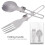 Titanium Folding Spork Fork Camping Cutlery 8.8cm Silver Lightweight 11