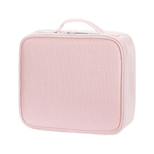 Portable Cosmetic Organizer Lightweight Oxford Makeup Bag-Pink
