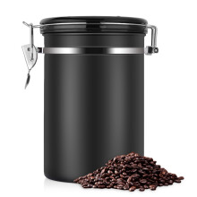 Kaffeeaufbewahrungsbehälter aus Edelstahl, CO₂-Ablassventil, 1,8 l luftdichter Kaffeebehälter mit verstellbarem Kalenderrad und Silikondichtung,