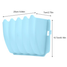 Blue Plastic Grass Feeder for Pets Hay Bowl Dish Rack Holder for Rabbits Rats