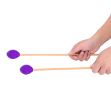 Purple Wool Keyboard Marimba Mallets with Beech Handles for Intermediates