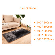 Ultra Soft Faux Wool Rug 300x300mm to 600x1200mm in White, Grey, Pink