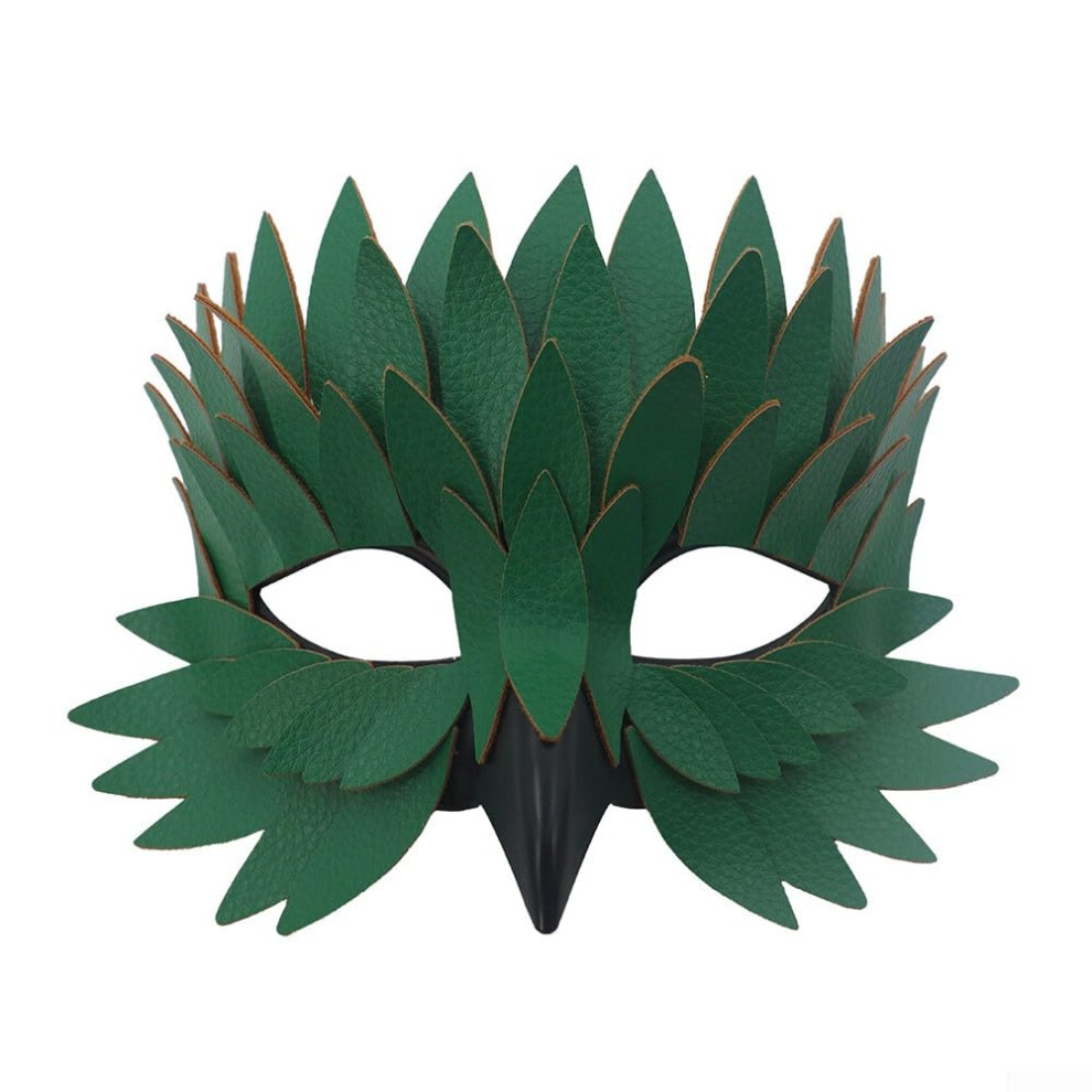 Halloween Face Covering, Half-Face Bird Beak Feather Mask, Fancy Dress Accessory for Themed Parties, 21.5x15cm Bird Costume Piece Silver-image-OPC-PN52R5B-NEW