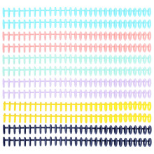 Loose Binder Rings Muted Blue For Diy Projects 12pcs