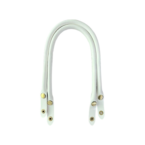 47cm Snap Fastener Handle Grip for Handbags Soft PU-White