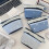 Simple Fabric Cosmetic Bag For Women Dense Thin-Light blue bow 4