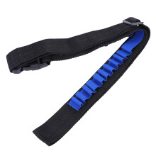 EVA Soft Bullet Shoulder Strap Gurt für Spielzeugpistolen — Hält 20 Kugeln, verstellbar, Schwarz+Blau