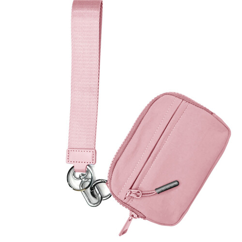 Modieuze nylon portemonnee Slijtvaste constructie Compacte-Roze