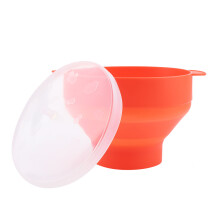 Healthy Microwave Popcorn Popper, Collapsible Silicone Bowl with Dishwasher Safe Finish for Easy Cleaning, Ideal for Making Homemade Popcorn at Home