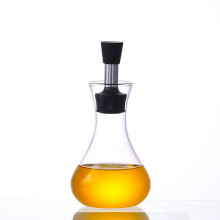 Elegante versatore per olio e aceto dal design moderno, bottiglia in vetro con tappo in silicone ermetico e chiusura a tenuta stagna, bottiglia in