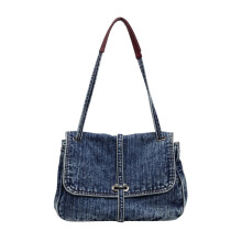 Fashionable 2025 Jeans Shoulder Purse Multi Purpose-Blue