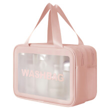 Makeup Bag Large Capacity Cosmetic Bag Toiletry Bag-Pink L