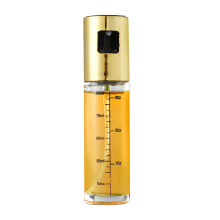 Pulverizador de óleo de névoa fina para culinária, multifuncional, em aço inoxidável, com frasco de vidro transparente, portátil, 100ml.