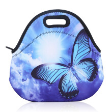 Bolsa térmica reutilizable de neopreno para el almuerzo, bolsa aislante con cierre de cremallera, fiambrera impermeable de gran capacidad para la