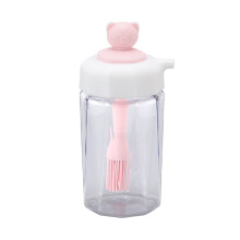 Dispensador de óleo e molho com pincel de silicone resistente ao calor, projetado para facilitar o preparo de alimentos, assados, frituras e muito