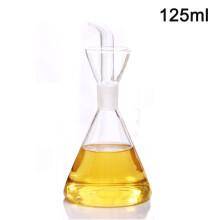 Flacone dosatore in vetro resistente alle alte temperature, con beccuccio antigoccia, utilizzabile con una sola mano, adatto a diversi ingredienti,